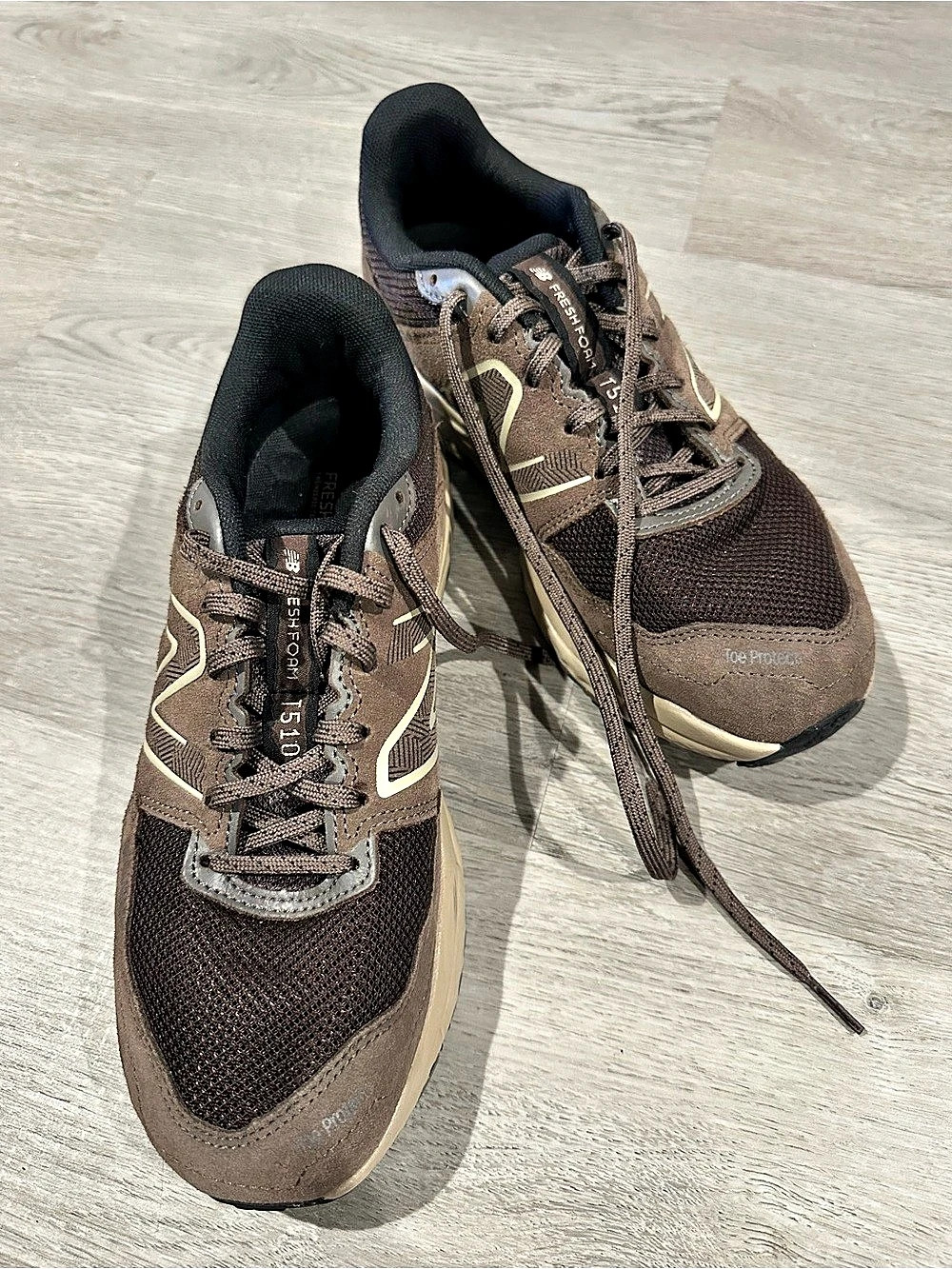 New Balance Fresh Foam 510v6 H2O Resist Trail Shoes Brown & Beige US 8.5